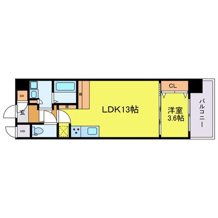 スプランディッド福島WESTの物件間取画像